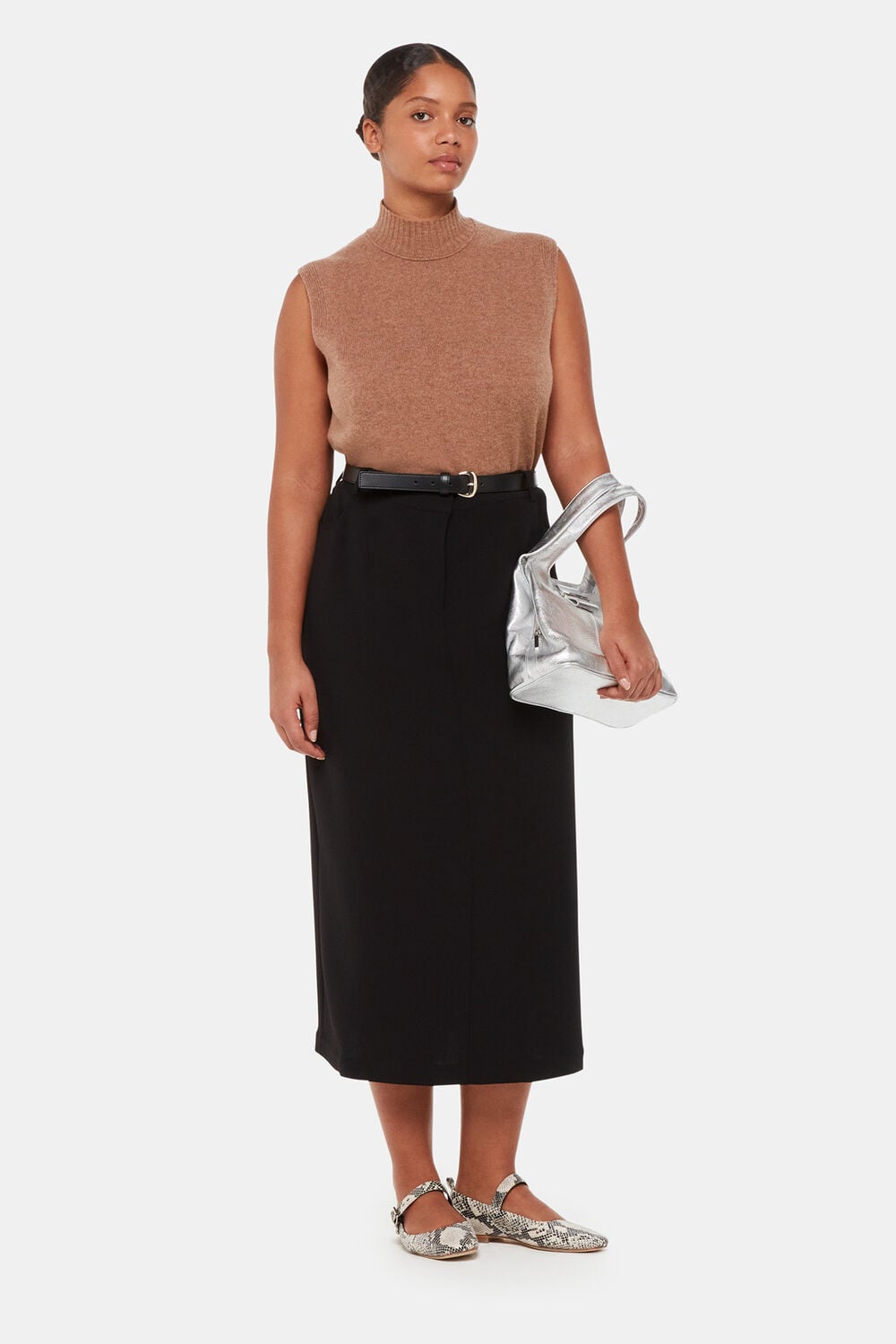 Abigail Tailored Midi Skirt